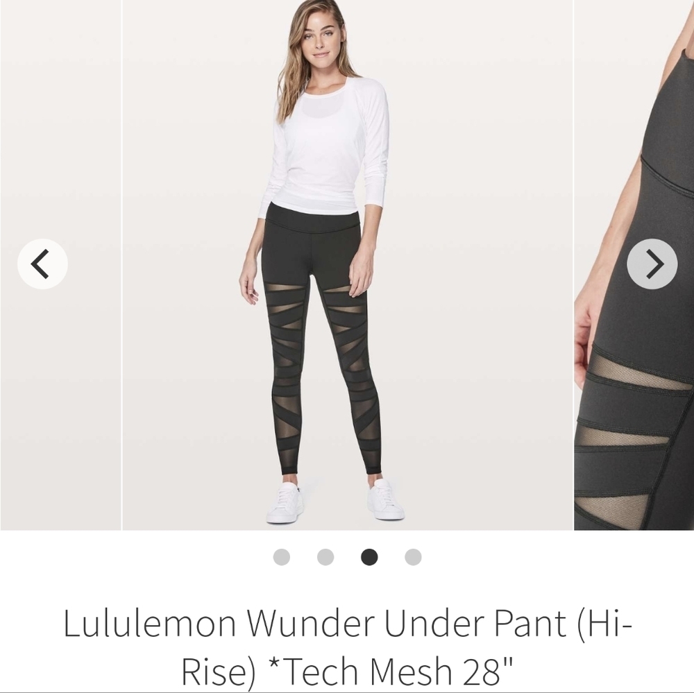 Lululemon Wunder Under Pant (Hi-Rise) *Tech Mesh 28" - Picture 5 of 5